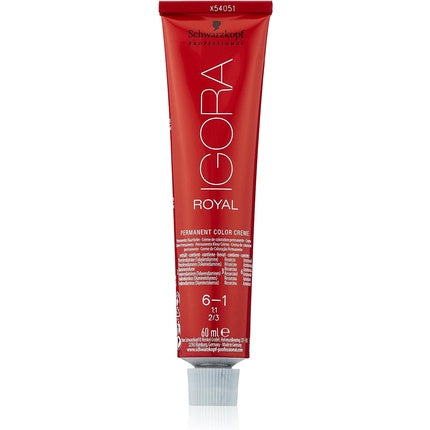 Schwarzkopf Professional IGORA Royal 6-1 Dark Blonde Cendré Permanent Hair Color, 60ml