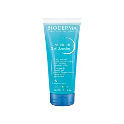 Bioderma Atoderm Gentle Shower Gel, 200ml - Soap-Free Nourishing Face & Body Cleanser for Dry Sensitive Skin