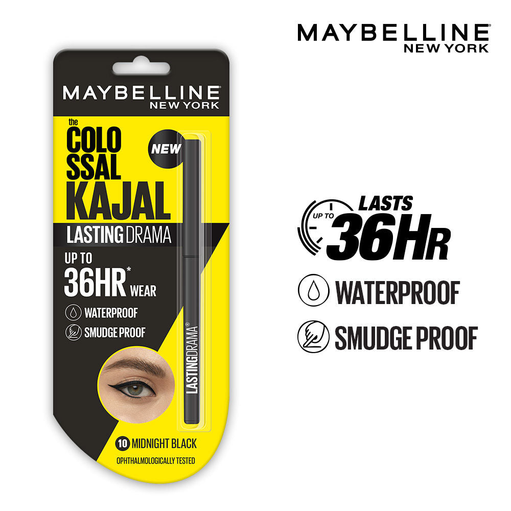 Maybelline New York Colossal Lasting Drama Kajal - Midnight Black, 0.13g Buy at Indicrest Image 2