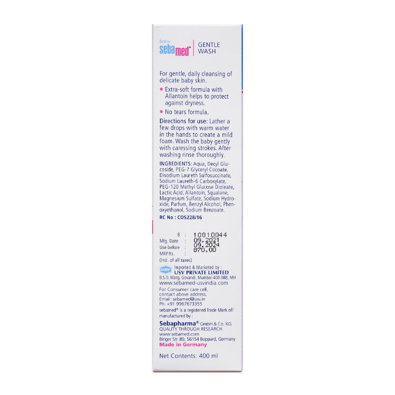 Sebamed Baby Gentle Wash, PH 5.5, With Allantoin, No Tears Formula, Clinically Tested, 400ml Buy at Indicrest Image 4