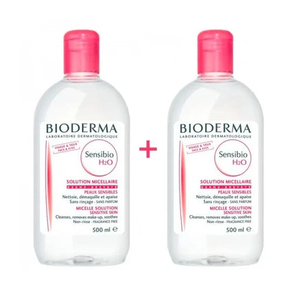 Bioderma Sensibio H2O Micellar Makeup Removing Solution Duo 2 x 500ml – Gentle Micellar Water for Sensitive Skin