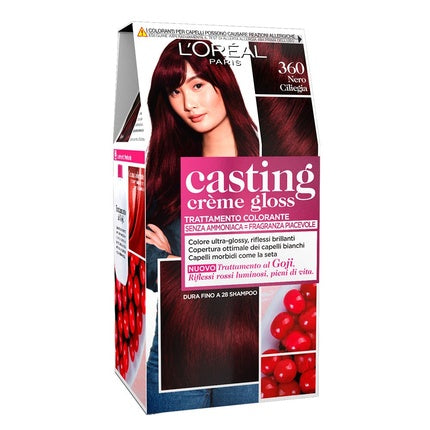 L'Oréal Paris Casting Crème Gloss 360 Black Cherry Hair Colour, 72ml - Ammonia-Free Semi-Permanent Hair Colour
