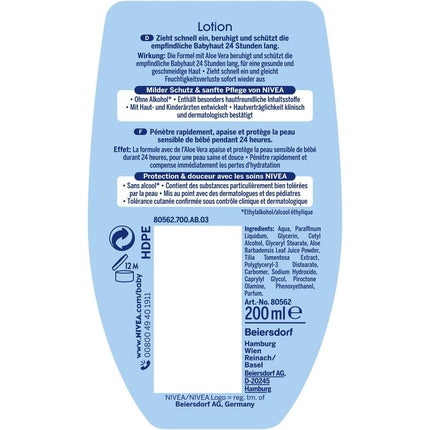Nivea Baby Lotion, 200ml Gentle Daily Moisturizer
