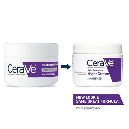 CeraVe Skin Renewing Night Cream with Niacinamide, Peptide Complex & Hyaluronic Acid Face Moisturiser