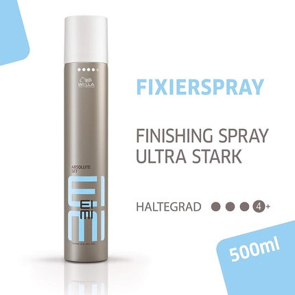 Wella Professionals EIMI Absolute Set Strong Hold Finishing Hair Spray & Heat Protection Spray, 500ml