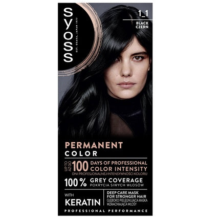 Syoss Permanent Coloration Hair Dye 1-1 Red Permanent Hair Color Kit