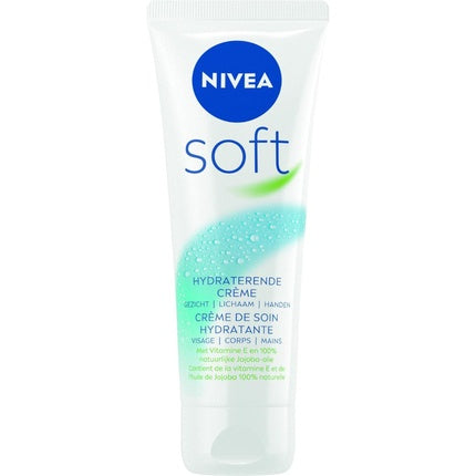 Nivea Soft Cream Tube Moisturizing Cream | Lightweight Multi-Purpose Moisturiser for Face, Hands & Body