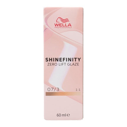 Wella Professionals Shinefinity Zero Lift Glaze 07/3 Golden Toffee Demi-Permanent Hair Color, 60ml