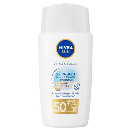 Nivea Sun UV Face Specialist Ultra Light Daily Fluid Light Tinted SPF 50+ (40ml) Tinted Facial Sunscreen