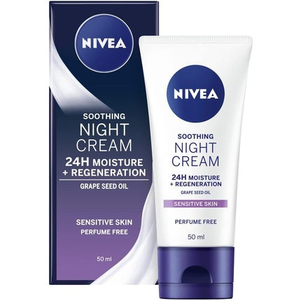 Nivea Sensitive Night Cream, 50ml Face Cream for Sensitive Skin
