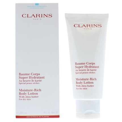 Clarins Moisture-Rich Body Lotion for Dry Skin, 200ml - Nourishing Body Moisturiser for Women