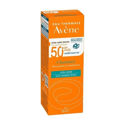 Avène Cleanance Sunscreen SPF 50+ (50ml) – High Protection Face Sunscreen for Oily & Acne-Prone Skin