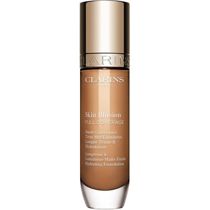 Clarins Skin Illusion Full Coverage Foundation, 30ml Long-Wearing Liquid Foundation