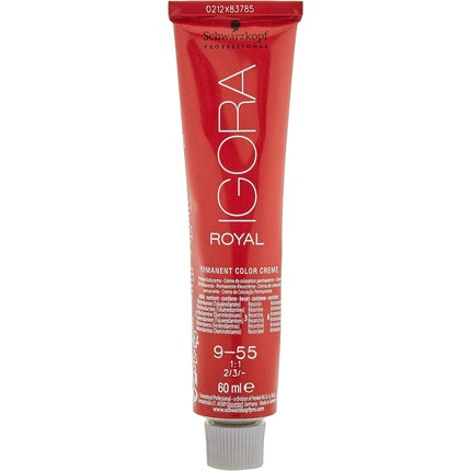 Schwarzkopf Professional IGORA Royal 9-55 Extra Light Blonde Gold Extra Permanent Hair Color, 60ml