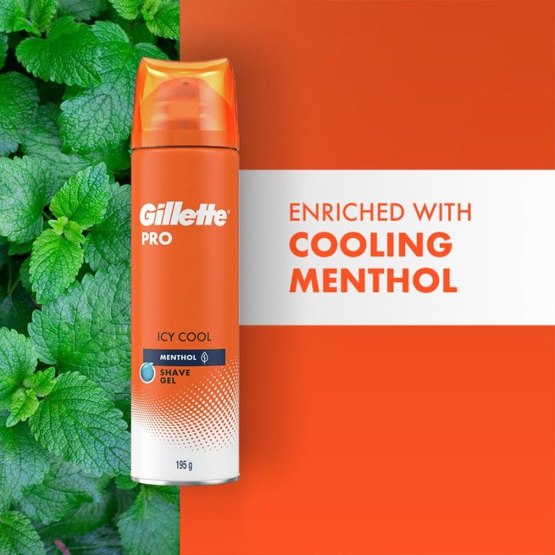 Gillette Pro Shaving Gel Icy Cool With Menthol, 195g Buy at Indicrest Image 5