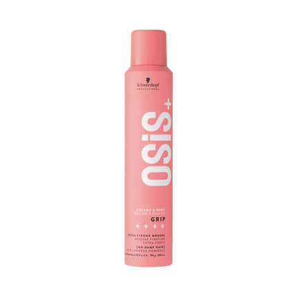 Schwarzkopf Professional OSiS+ Grip Extra Strong Hold Mousse, 200ml | Volumizing Hair Styling Mousse with Heat Protection
