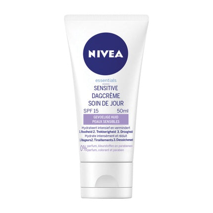 Nivea Essentials Sensitive Day Cream SPF 15 Daily Moisturizing Face Cream