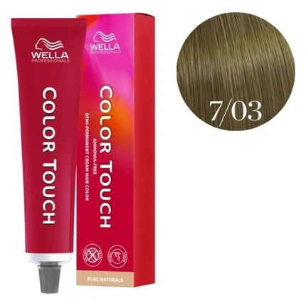 Wella Professionals Color Touch Pure Naturals 7/03 Semi-Permanent Hair Color, 60ml