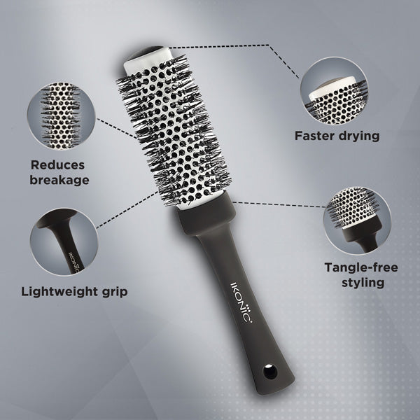 Ikonic Professional Blow Dry Hair Brush, Black, BDB-32 Buy at Indicrest Image 4