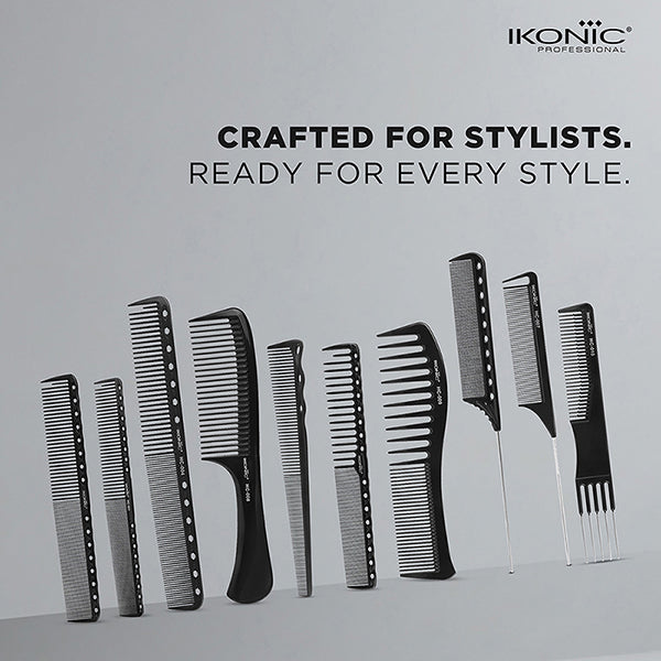 Ikonic Professional Hair Dressing Comb Set- (Set of 10 Pieces) Buy at Indicrest Image 2