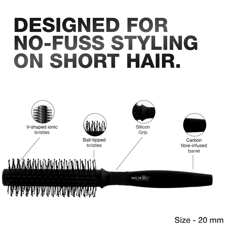 Ikonic Professional Carbon Fibre Roller Brush, CFB-20 Buy at Indicrest Image 3