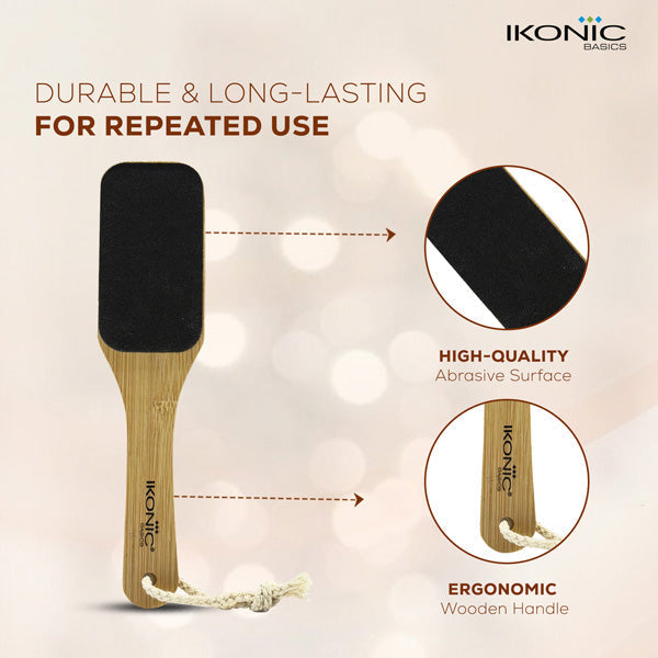 Ikonic Basics Sided Sand Bamboo Foot Scraper IKB-758C Buy at Indicrest Image 4