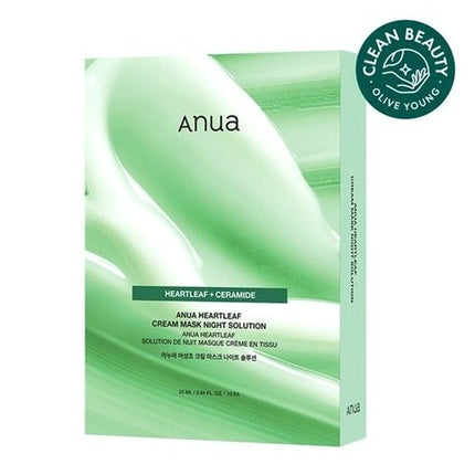 Anua Heartleaf Cream Mask Night Solution Mask Set, 25ml × 10 Sheets