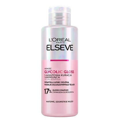L'Oreal Paris Elseve Glycolic Gloss Restorative Treatment, 200ml Professional Hair Gloss Treatment for Shiny Hair