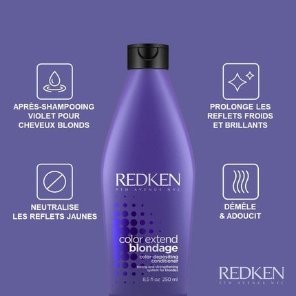 Redken Color Extend Blondage Conditioner, 250ml | Purple Conditioner for Blonde Hair