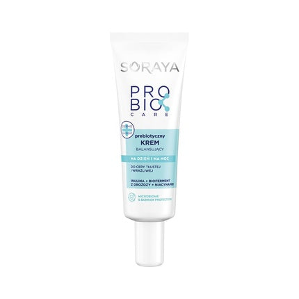 Soraya Probio Care Prebiotic Balancing Cream for Oily & Sensitive Skin Day & Night, 50ml – Hydrating Face Moisturiser