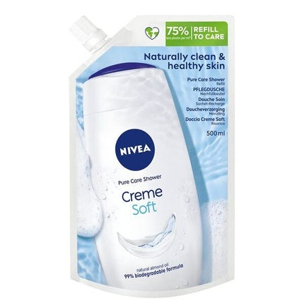 Nivea Creme Soft Shower Cream, 500ml | Moisturizing Body Wash with Almond Oil
