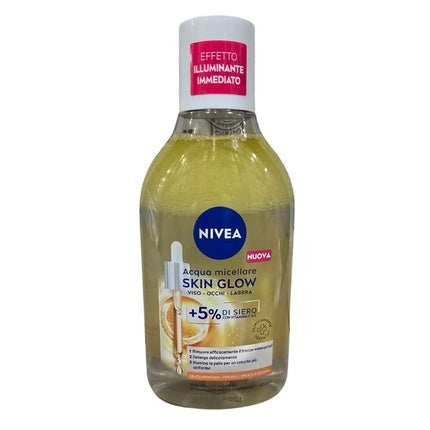 Nivea Skin Glow Micellar Water for Dull & Sensitive Skin, 400ml Brightening Gentle Makeup Remover & Facial Cleanser