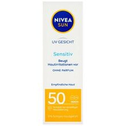 Nivea Sensitive Sun Cream SPF50 for Sensitive Skin, 50ml High Protection Face & Body Sunscreen