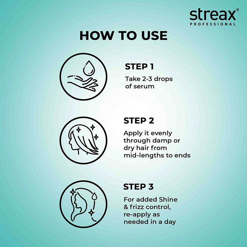 Streax Professional Vitariche Gloss Hair Serum, 75ml Buy at Indicrest Image 5