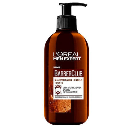 L'Oreal Paris Men Expert Barber Club Shampoo for Beard & Hair, 200ml Cleansing Shampoo