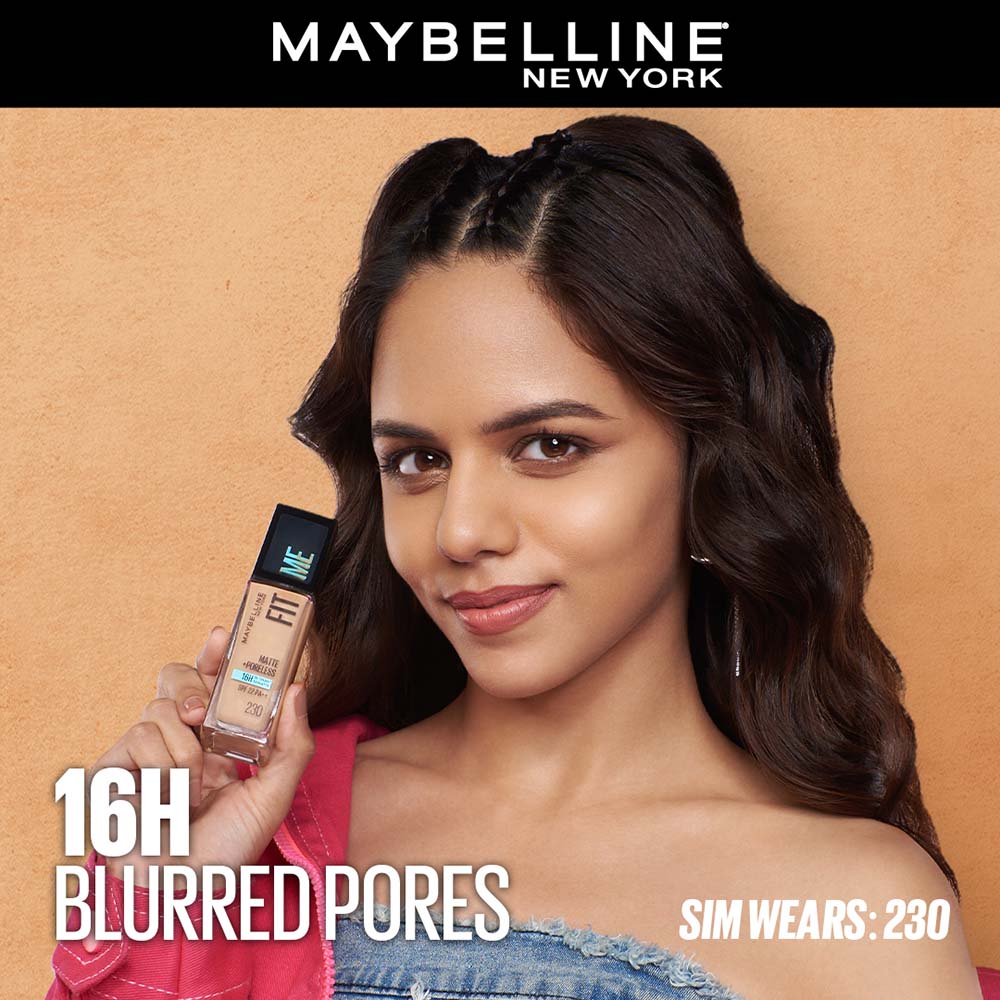 Maybelline New York Fit Me Matte+Poreless 16H Oil Control Foundation With SPF 22 PA++ 128, 30ml Buy at Indicrest Image 7