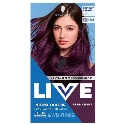 Schwarzkopf Live Intense Colour Hair Dye U69 Amethyst Chrome Permanent Hair Color