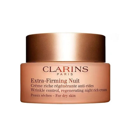 Clarins Extra-Firming Night Cream for Dry Skin, 50ml – Nourishing Overnight Moisturiser for Dry Skin