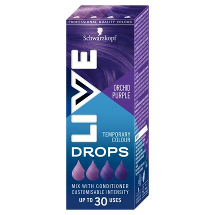 Schwarzkopf Live Drops Washable Hair Dye Orchid Purple, 30ml Temporary Hair Color