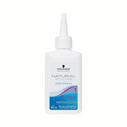 Schwarzkopf Professional Natural Styling Glamour 1 Perm Lotion, 80ml | Professional Perming Lotion for Colour-Treated Hair