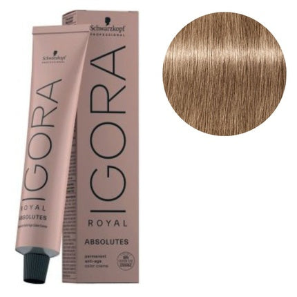 Schwarzkopf Professional Igora Royal Absolutes Age Blend 8-01 Light Blonde Natural Ash Permanent Anti-Age Hair Color Cream, 60ml