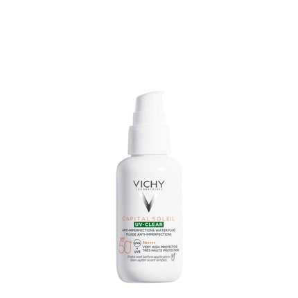 Vichy Capital Soleil UV Clear SPF 50+ Sunscreen, 40ml High Protection for Imperfection-Prone Skin