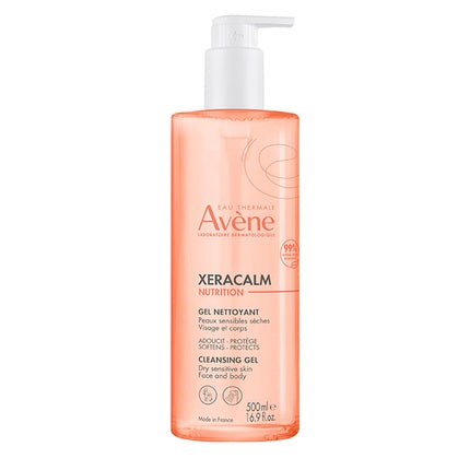 Avène XeraCalm Nutrition Cleansing Gel, 500ml Gentle Face & Body Cleanser for Dry & Sensitive Skin