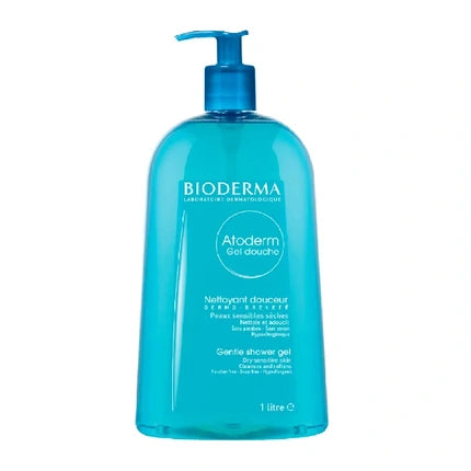Bioderma Atoderm Gentle Shower Gel Nourishing Shower Gel for Dry Skin, 1000ml - Soap-Free Daily Face & Body Cleanser