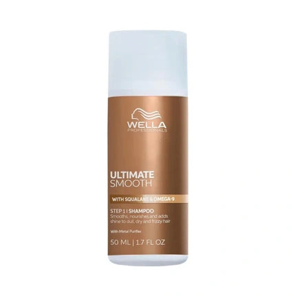 Wella Professionals Ultimate Smooth Shampoo, 50ml | Nourishing Shampoo for Dry & Frizzy Hair