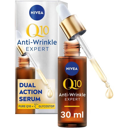 Nivea Q10 Anti-Wrinkle Expert Dual Action Serum, 30ml – Anti-Ageing Face Serum with Pure Q10 for Women