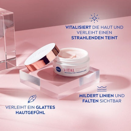Nivea Vital Radiant Complexion Rich Day Cream for Mature Skin Nourishing Face Moisturiser