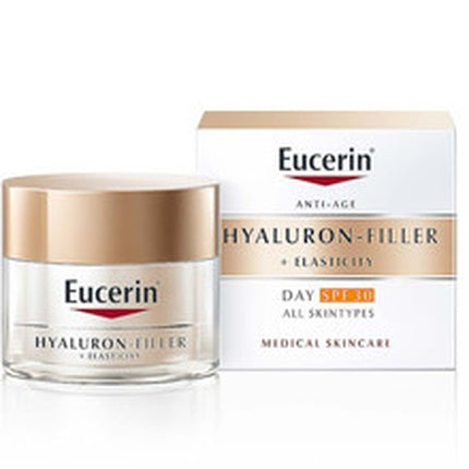 Eucerin Hyaluron-Filler + Elasticity SPF 30 Anti-Wrinkle Day Cream Daily Face Moisturiser with Hyaluronic Acid & UV Protection