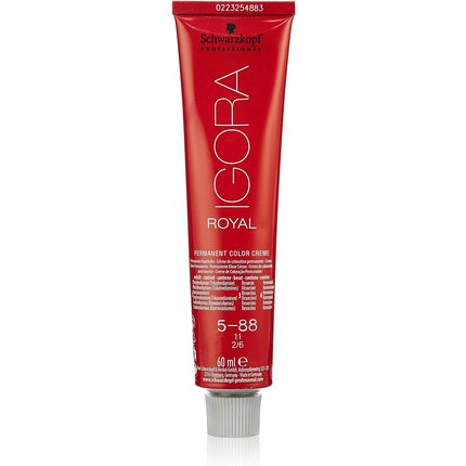 Schwarzkopf Professional IGORA Royal 5-88 Light Brown Red Extra Permanent Hair Color, 60ml