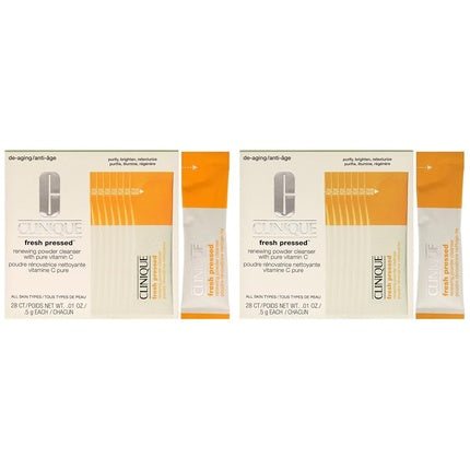 Clinique Fresh Pressed Renewing Powder Cleanser with Pure Vitamin C, 28 x 0.5g - Daily Powder Face Cleanser